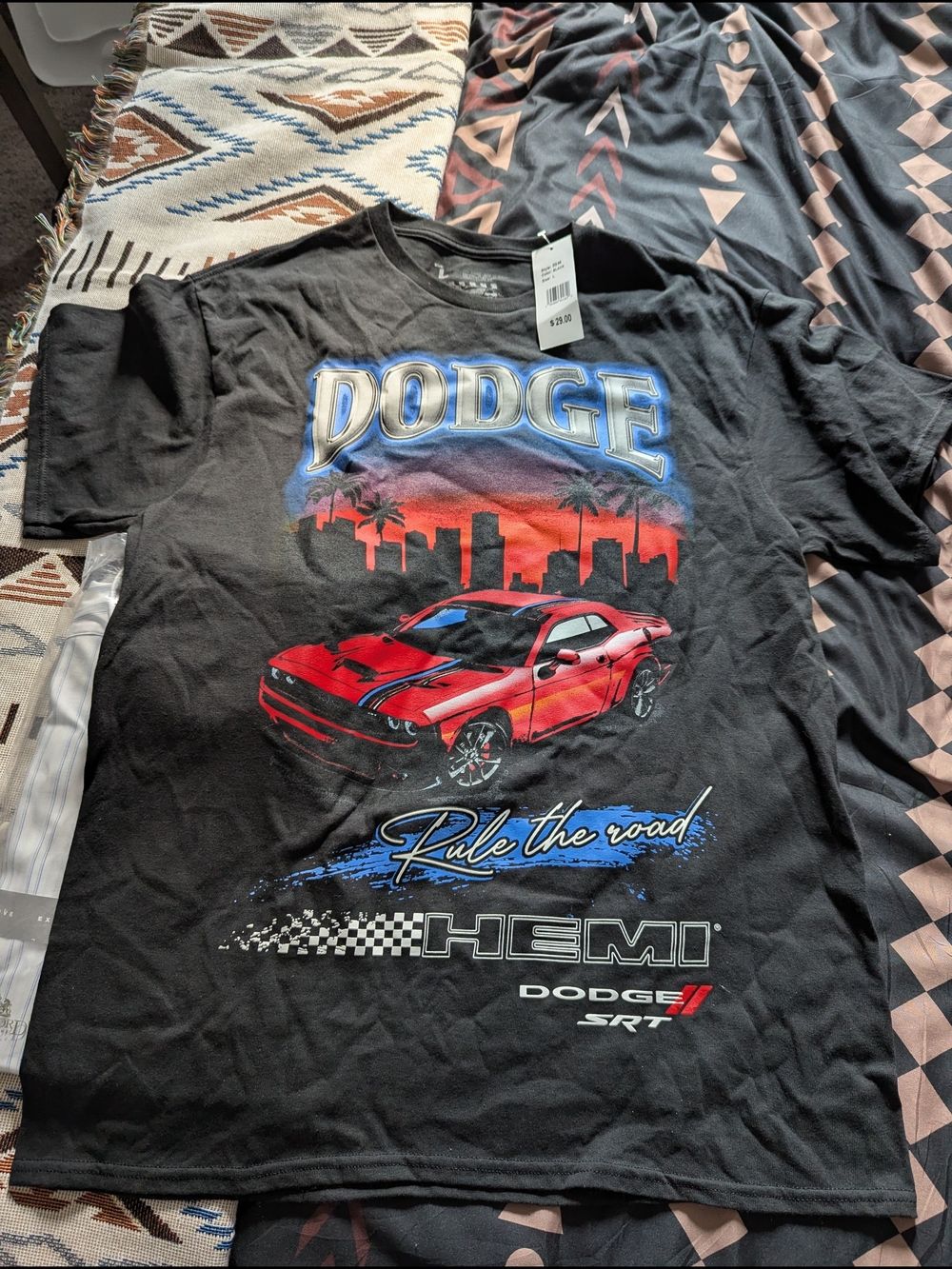 HEMI 'Rule the Road' Graphic Tee - Black with Red Car